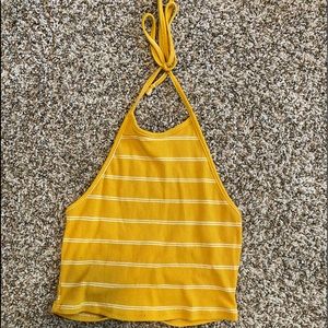 super cute yellow halter top